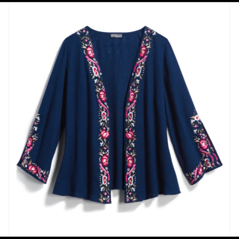 Market & Spruce Embroidery Detail Kimono Plus Size